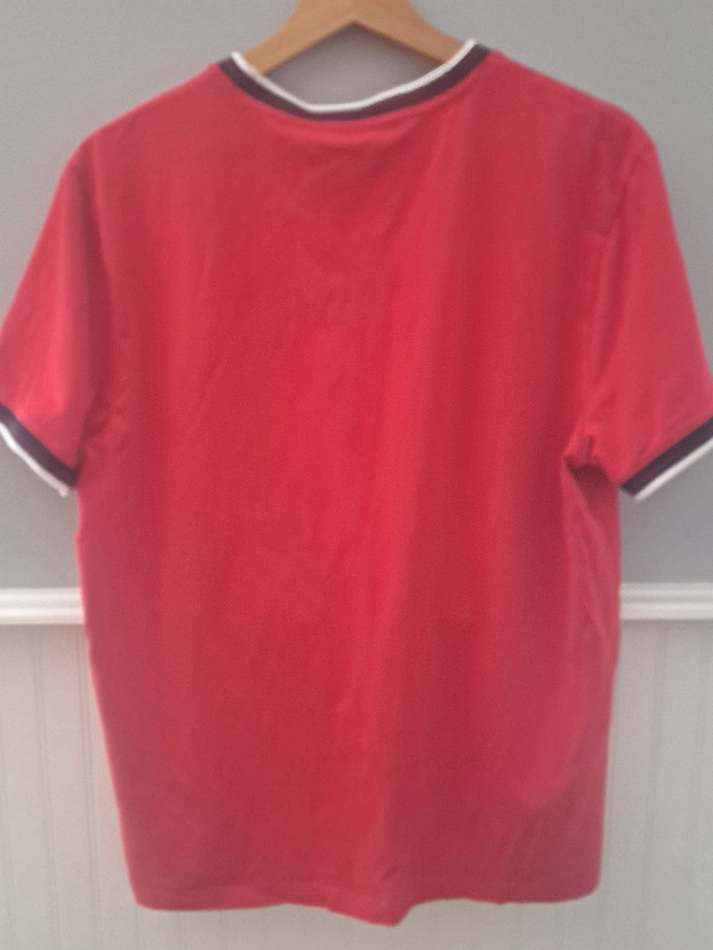 Ben Sherman Red Short-Sleeve Tee with Contrast Trim
